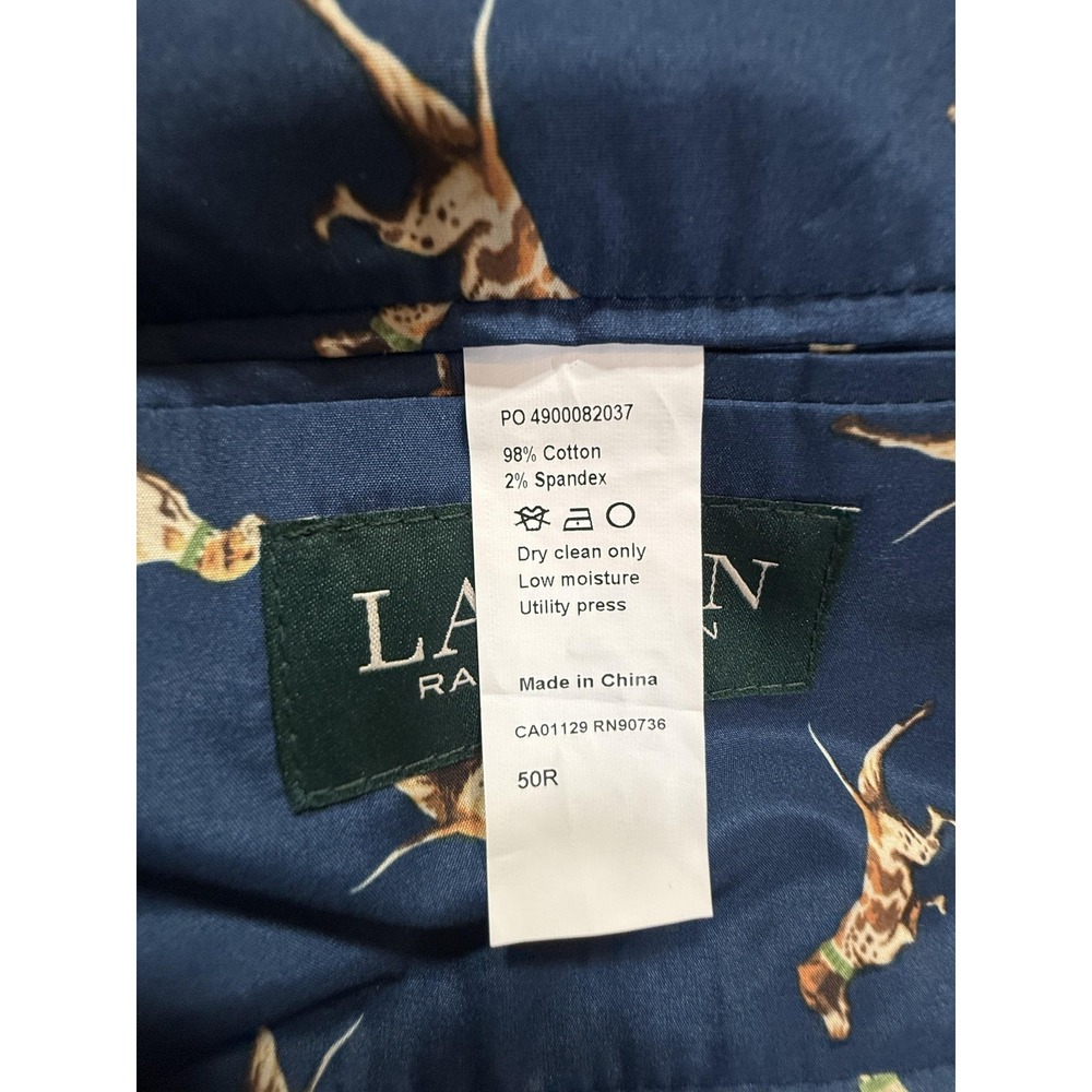 Lauren Ralph Lauren Sport Coat Mens 50 Blue Corduroy Dog Lining Elbow Patches - Picture 9 of 9